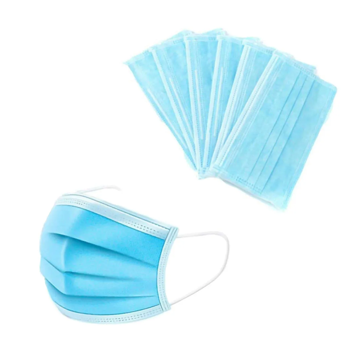 3-Ply Disposable Protective Face Masks with Filter (50ct)