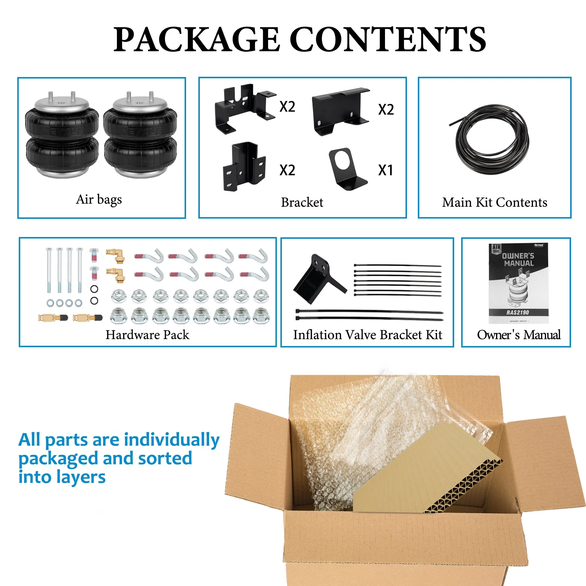 Air Suspension Kit for 1999-2006 Chevy Silverado GMC Sierra 1500 RAS2190