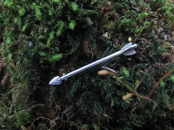 Archers Jewellery Silver Arrow pin badge