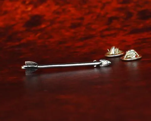 Archers Jewellery Silver Arrow pin badge