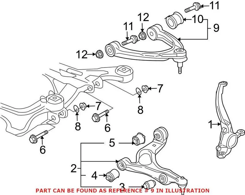 Audi Suspension Control Arm – Front Upper 7L8407021