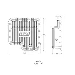 B&M Cast Deep Transmission Pan For C6 Transmission Ford, Lincoln, Mercury