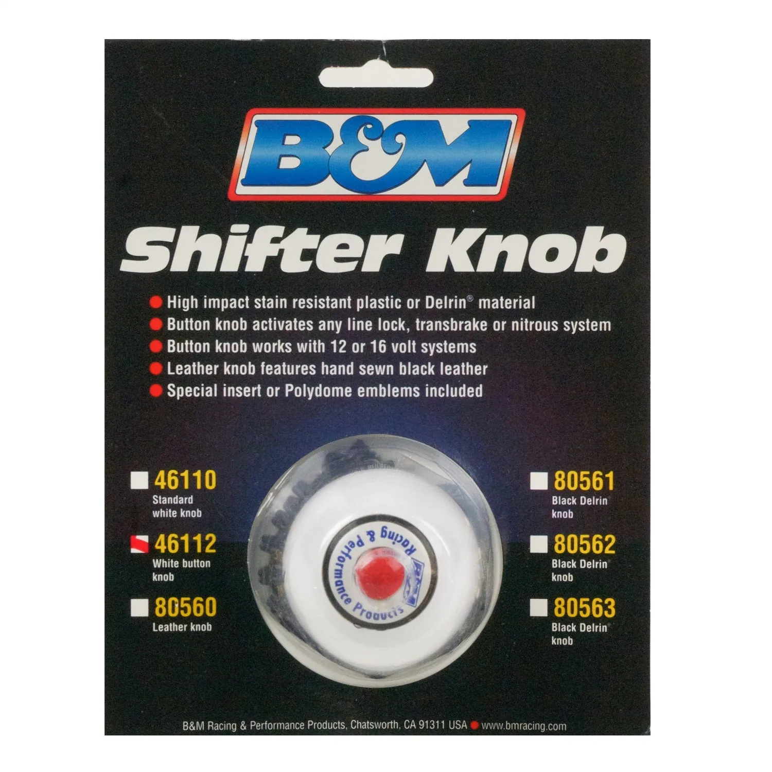 B&M Round Button Shifter Kno