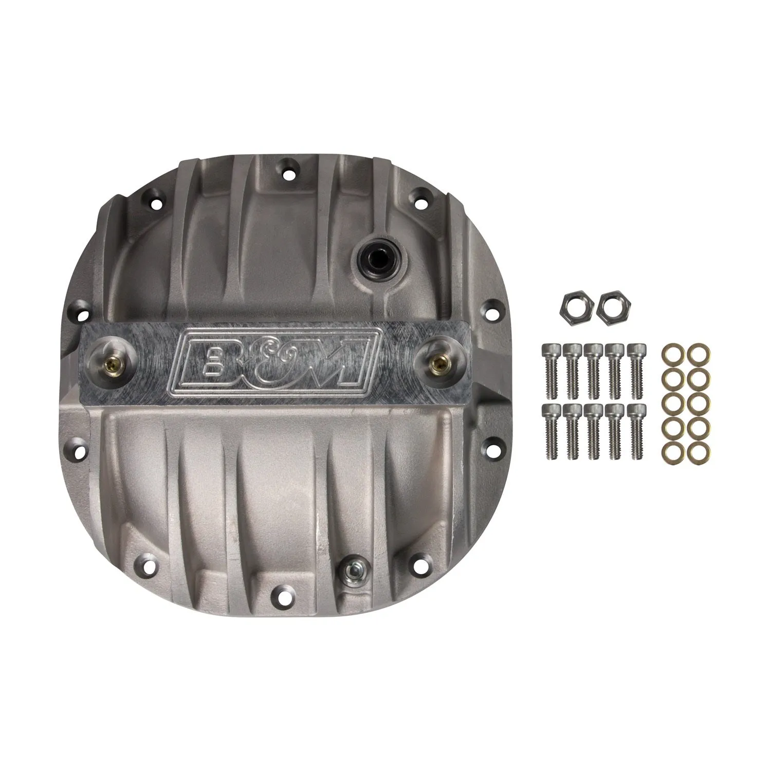 B&M Support Differential Cover Hardware Included Aluminum Natural - Ford 8.8