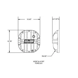 B&M Support Differential Cover Hardware Included Aluminum Natural - Ford 8.8