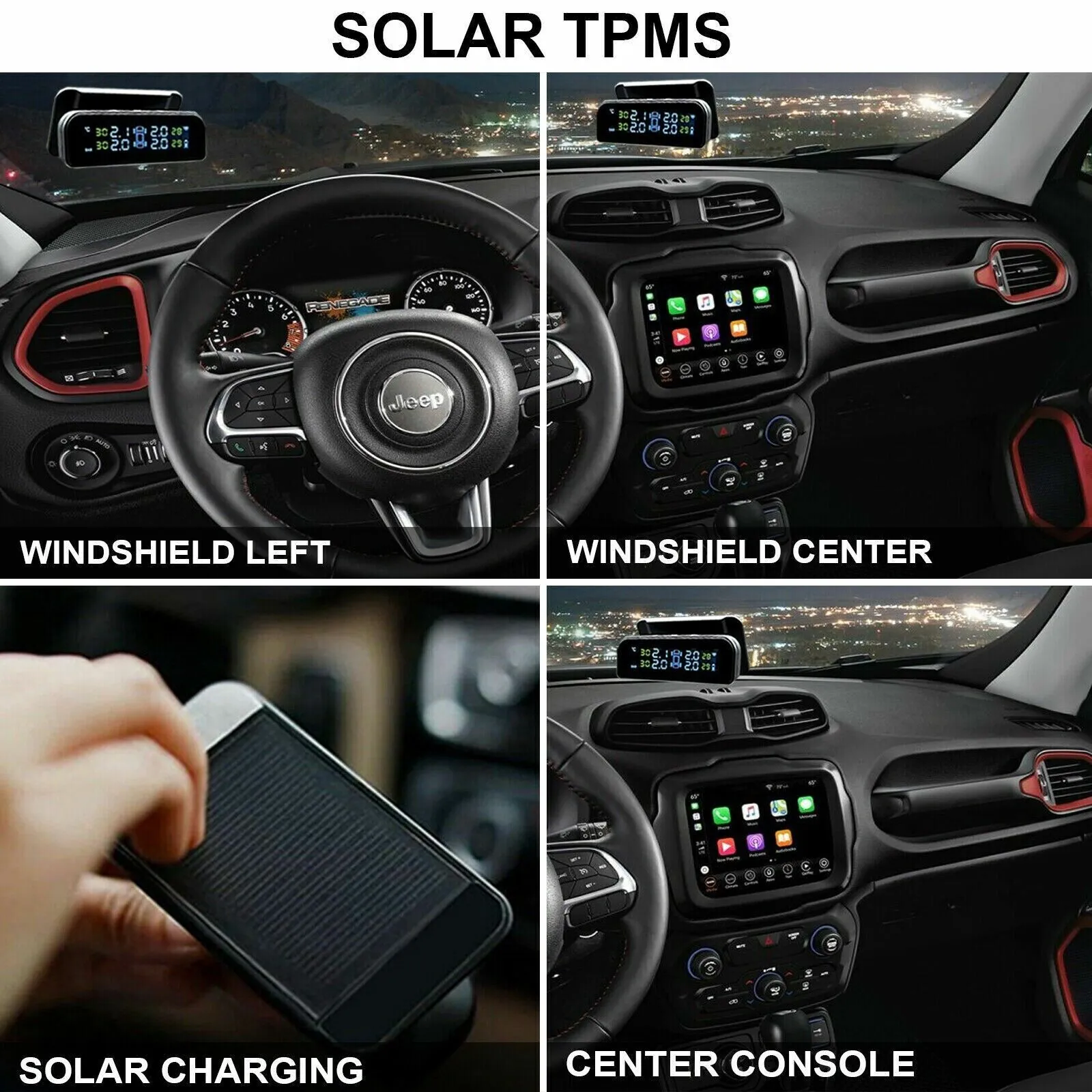 Car TPMS Wireless Car Tire Tyre Pressure Monitor System LCD Tester   4 Sensors