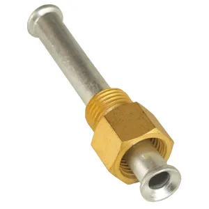 Derale Adapter Fitting Straight 5/16" Inverted Flare Male and Female to 5/16" Hose Barb Brass