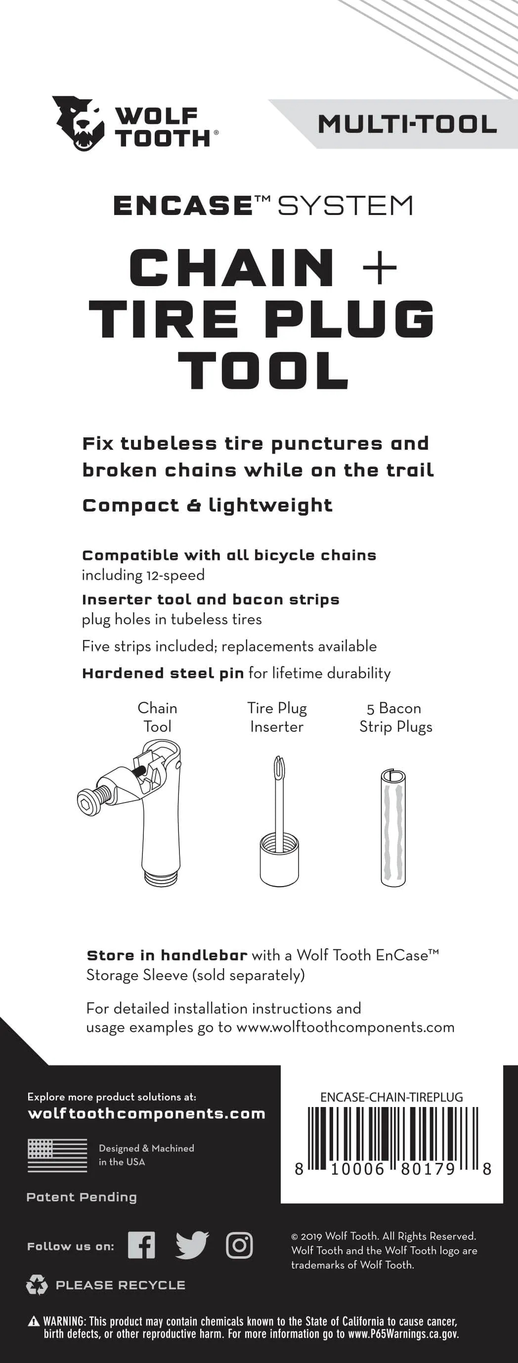 EnCase System Chain   Tire Plug Multi-Tool