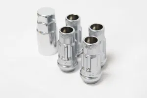 Muteki SR48 Lug Nuts Lock Set Open End M12x1.5 - Silver - 32902S **CLEARANCE**