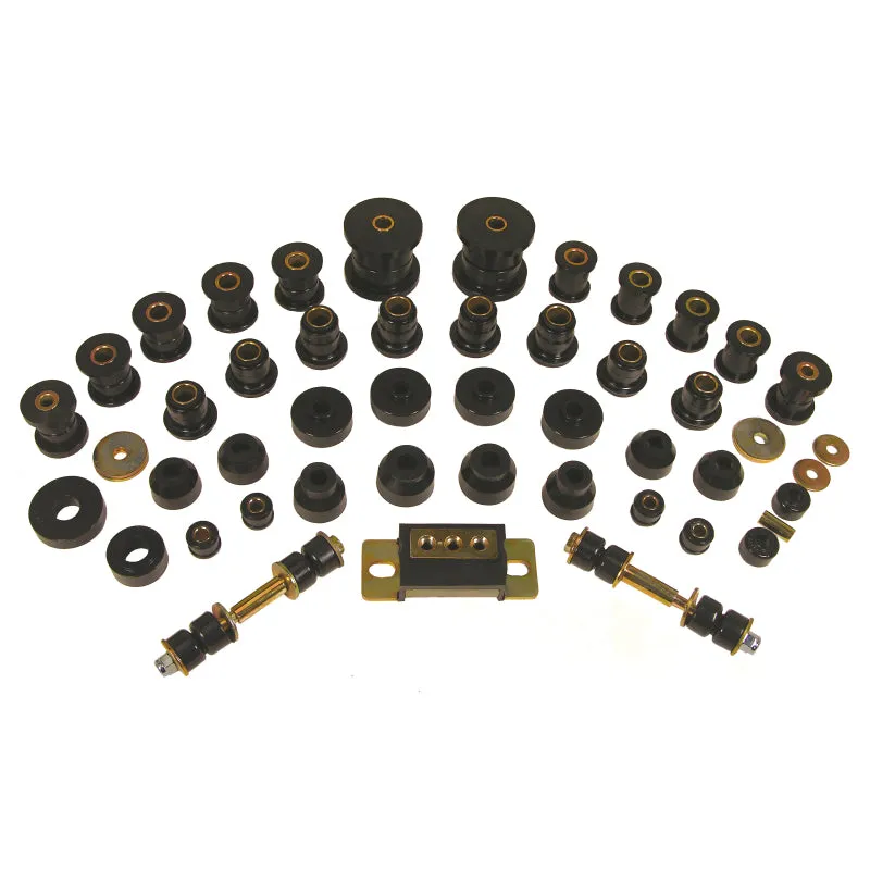 Prothane Bushing Kit - End Link / Suspension / Transmission Mount Bushings - Boots - Black - Chevy Corvette 1963-82