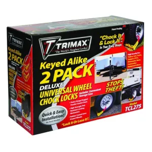 Trimax Wheel Chock Lock - 2 Pack (TCL275)