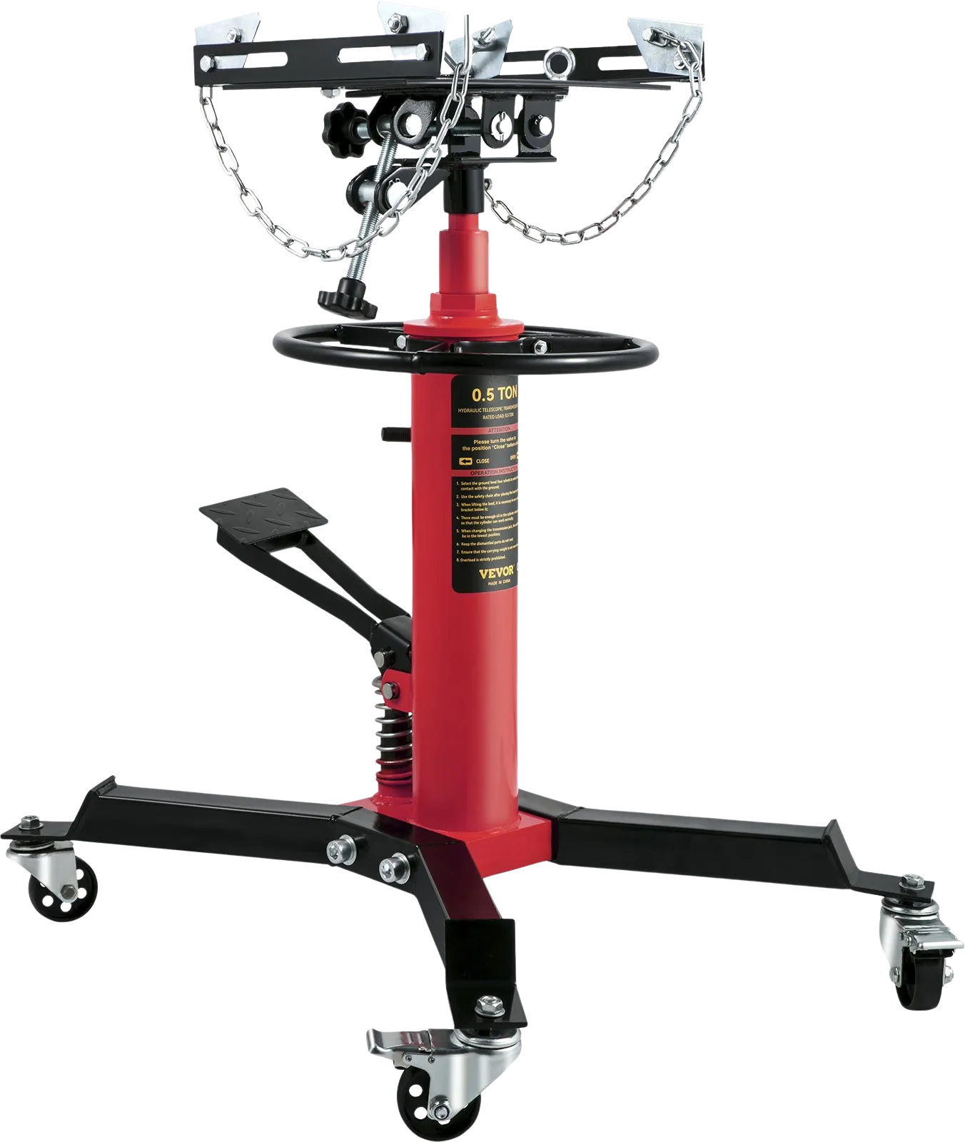 Vevor Transmission Jack 1/2 Ton Capacity Hydraulic Telescopic 2-Stage Jack Stand New
